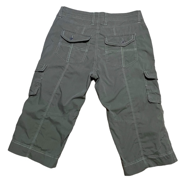 Kühl Kontra Roll Up Sage Cargo Convertible Capri Pants / Bermuda Shorts Sz 6 - Picture 2 of 16